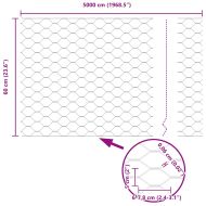 Ограда и колче Сребрист 0,6 x 50 м Стомана