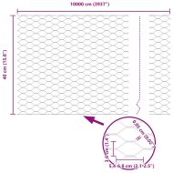 Ограда и колче Сребрист 0,4 x 100 м Стомана