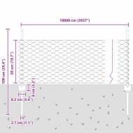 Ограда и колче Сребрист 0,5 x 100 м Стомана