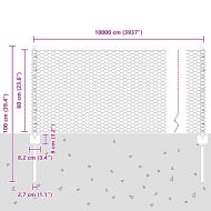 Ограда и колче Сребрист 0,6 x 100 м Стомана