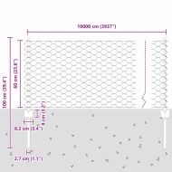 Ограда и колче Сребрист 0,6 x 100 м Стомана