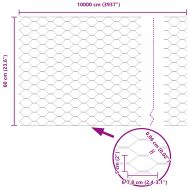 Ограда и колче Сребрист 0,6 x 100 м Стомана