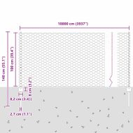 Ограда и колче Сребрист 1 x 100 m Стомана