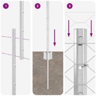 Ограда и колче Сребрист 1,5 x 100 м Стомана