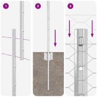Ограда и колче Сребрист 1,6 x 100 m Стомана