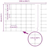 Ограда и колче Сребрист 0,8 x 25 m Стомана