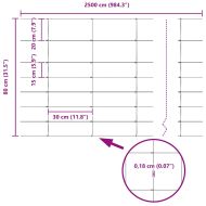 Ограда с пост Сребрист 0,8 x 25 m Стомана