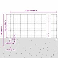 Ограда и колче Сребрист 1 x 25 m Стомана