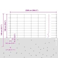 Ограда и колче Сребрист 1 x 25 m Стомана
