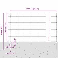 Ограда и колче Сребрист 1,2 x 25 m Стомана