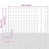Ограда и колче Сребрист 1,4 x 25 m Стомана