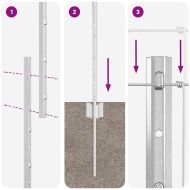 Ограда и колче Сребрист 1,4 x 25 m Стомана