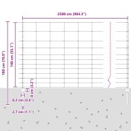 Ограда и колче Сребрист 1,4 x 25 m Стомана