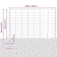 Ограда и колче Сребрист 1,4 x 25 m Стомана