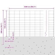 Ограда и колче Сребрист 1,5 x 25 m Стомана