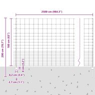 Ограда и колче Сребрист 1,6 x 25 m Стомана
