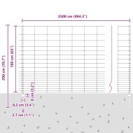Ограда и колче Сребрист 1,6 x 25 m Стомана