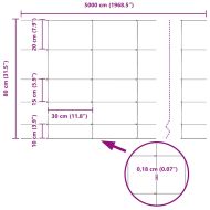 Ограда и колче Сребрист 0,8 x 50 м Стомана