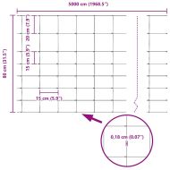 Ограда и колче Сребрист 0,8 x 50 м Стомана