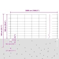 Ограда и колче Сребрист 1 x 50 m Стомана