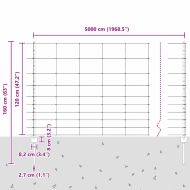 Ограда и колче Сребрист 1,2 x 50 m Стомана