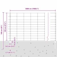 Ограда и колче Сребрист 1,2 x 50 m Стомана