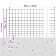 Ограда и колче Сребрист 1,4 x 50 m Стомана