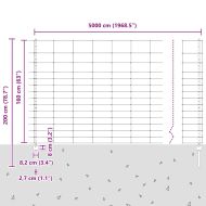 Ограда и колче Сребрист 1,6 x 50 m Стомана