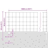 Ограда и колче Сребрист 0,8 x 100 м Стомана