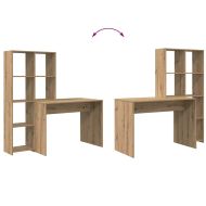 Бюро с рафт Дъб 138,5 x 55 x 143 см Инженерно дърво