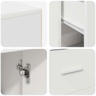 Ъглово бюро с чекмедже Бяло 102 x 88 x 75 см