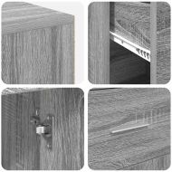 Ъглово бюро с чекмедже Сив Сонома 102 x 88 x 75 см