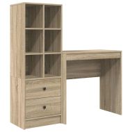 Бюро с чекмедже 2 pcs Сонома дъб