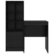 Бюро с чекмедже 2 pcs Черния дъб