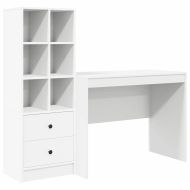 Бюро с чекмедже 2 pcs Бяло