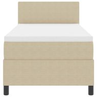 Легло с пружинирана основа Светлосив и бял 193 x 90 x 88 см