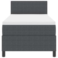 Легло с пружинирана основа Тъмен сив и бял 203 x 90 x 88 см