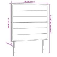 Облегалка за глава с таблото Тъмен кафяв 80 cm Изкуствена