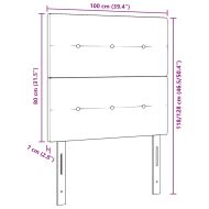 Облегалка за глава с таблото Черно 100 cm Изкуствена