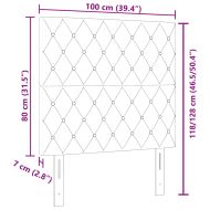 LED глава С LED лентисти светлини Тъмен сив 100 cm Полиестер