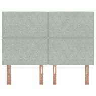 LED глава С LED лентисти светлини Светлосиво 144 см Полиестер