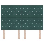 LED глава С LED лентисти светлини Тъмен зелен 144 см Полиестер