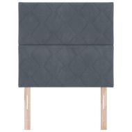 LED глава с таблото Тъмен сив 100 cm Изкуствена