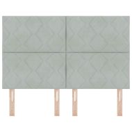 LED глава с таблото Светлосиво 144 см Изкуствена