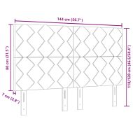LED глава с таблото Светлосиво 144 см Изкуствена