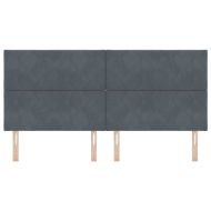 LED глава с таблото Тъмен сив 200 cm Изкуствена