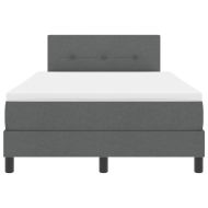 Легло с пружинирана основа Тъмен сив 120 x 200 cm текстил