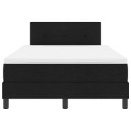 Легло с пружинирана основа с матрак Черно 120 x 200 cm текстил