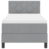 Легло с пружинирана основа Светлосиво 80 x 200 cm текстил