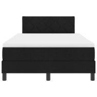 Легло с пружинирана основа с матрак Черно 120 x 190 cm текстил